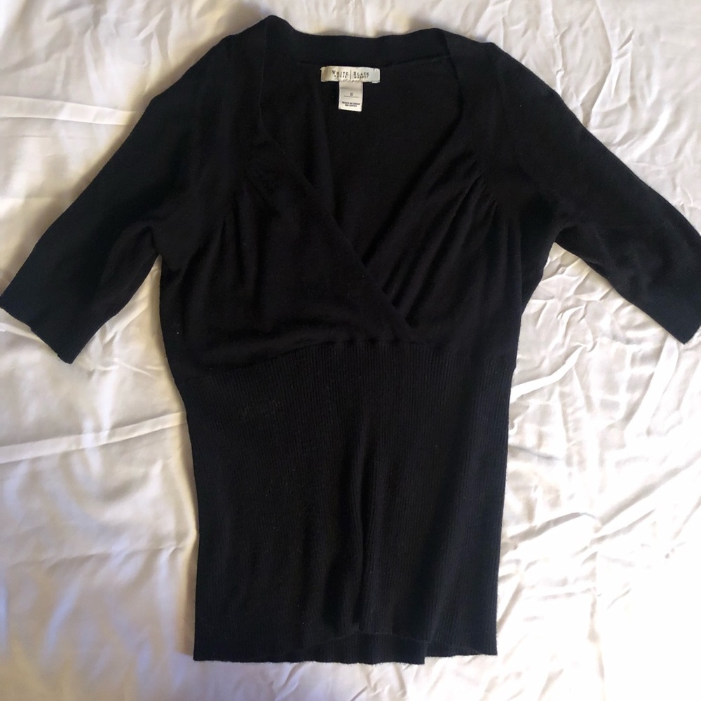 V neck 3/4 sleeve sweater